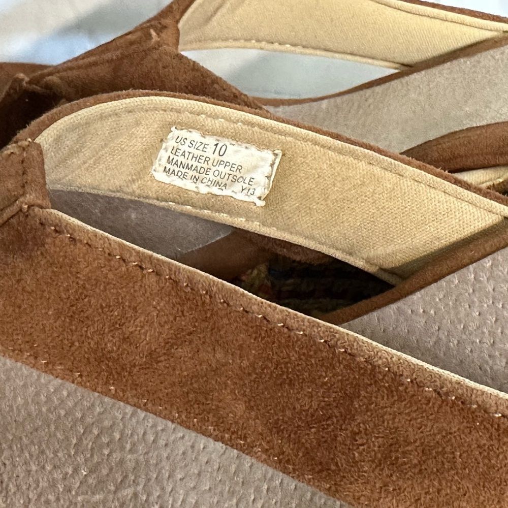 Volatile Brown Wedge Shoes with Cushioned Footbed size 10 very cool - Picture 6 of 6